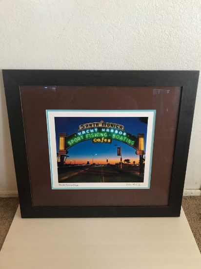 Framed Santa Monica Harbor Picture