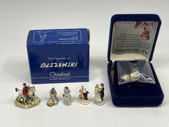 Goebel Miniatures 611-P, 612-P, 613-P, 614-P, 615-P Signed by Olszewski