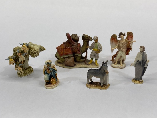 Set of 6 Signed Goebel Nativity Miniature Figurines by Olszewski