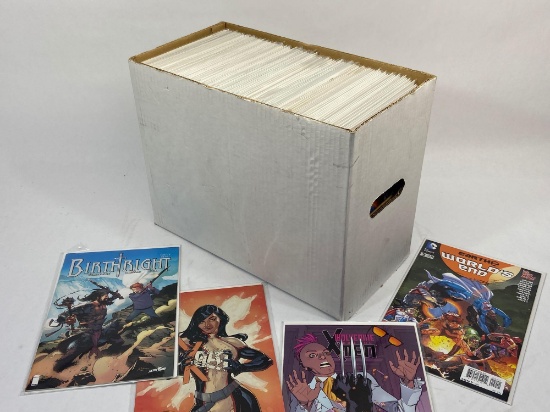 Box of over 100 Comic Books, Image, Marvel, DC, etc