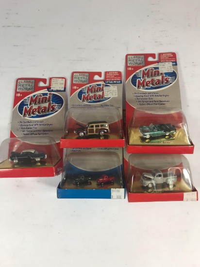 Mini Metals Die Cast Car Toys 5 Units