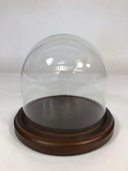 Elegant Wood & Domed Glass Display