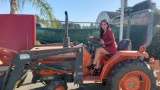 Kubota Tractor Model L2250, Schwartz Loader Model 84Q, Gearmore...Box Scraper & Post Hole Digger/Aug