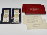 U.S. Mint Bicentennial Silver Uncirculated Set 1776-1976, 2 Sets of Coins, Eisenhower Dollar, etc