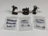 3 Olszewski Miniatures, Bronco Buster SIGNED 350-B, First Ride SIGNED 330-B, Eight Count 310-B