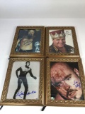 Lot of 4 Signed 8x10 photos of Wrestling Greats