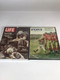 1968 Life 1959 Post NFL Cover Magazine 2 Units