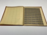 Binder of 14 Pages of Vintage U.S. Stamp Sheets