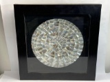 Framed Shadowbox Wall Art, looks like Mother of Pearl