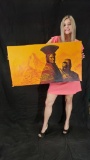 Signed Canvas Painting Art 36x20in