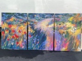 Set of 3 Signed Canvas Paintings
