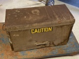 Steel Tool Box filled with Tools, Files, Screwdrivers, Wrenches, etc