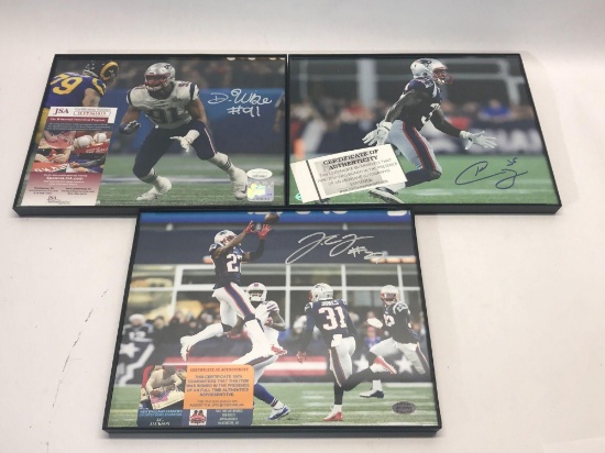 New England Patriots Signed Photos 3 Units COA