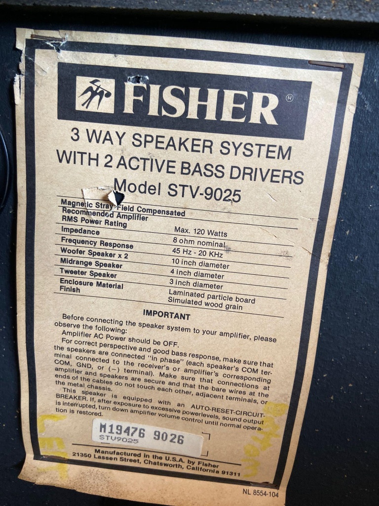 fisher stv 9025