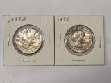 2 Susan B Anthony 1979-D U.S. Dollar Coins