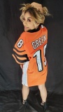 Signed Cincinnati Bengals Football XL Jersey w/ COA says Global Authentics, A.J. Green