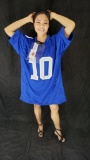 Signed New York Giants Football Jersey XL w/ COA says P.A.A.S., Eli Manning 10