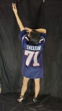 Signed New England Patriots Football Jersey XL w/ COA says Global Authentics, Danny Shelton