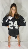 Signed Oakland Raiders NFL Football Jersey XL w/ COA says P.A.A.S., Marshawn Lynch 24