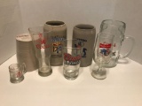 Beer Stein and Glass Collection Coasters 8 Units
