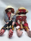 Handmade Raggedy Ann And Andy Dolls