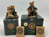 2 Boyds Bears & Friends Limited Edition Teddy Bear Sculptures w/ COA