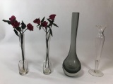 Lot of Vases & Ceramic Flowers