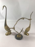 Brass Bird Statues 3 Units