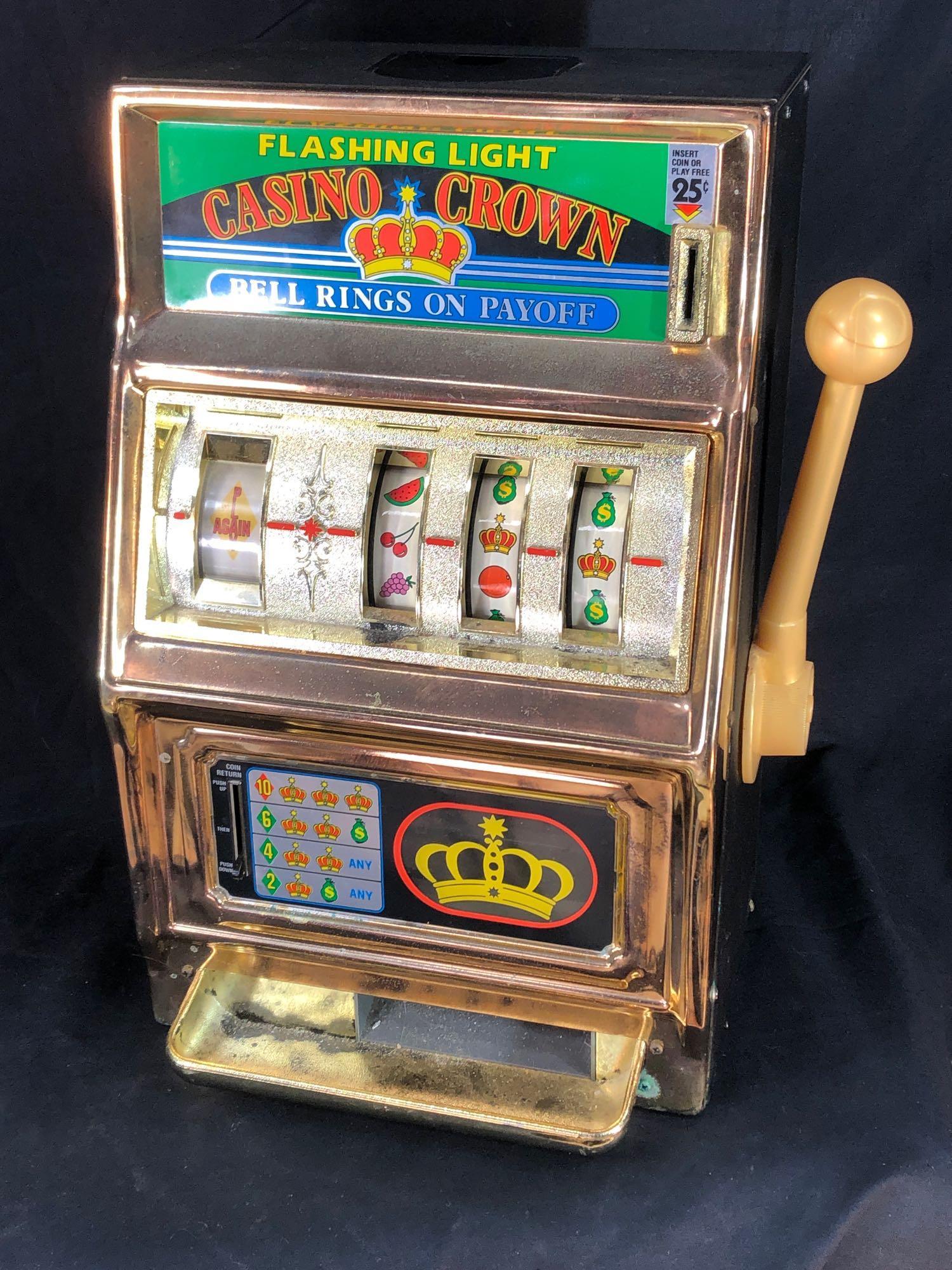 Waco Flashing Light Casino Crown Slot Machine | Proxibid
