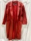 Vintage Caspi & Leather Womens Red Leather Jacket Trench Coat XL