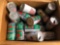 Box of Vintage Cans, 7-Up, Beer Cans, etc