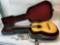 Acoustic Guitar with Kapo, Hard Carrying Case, and String