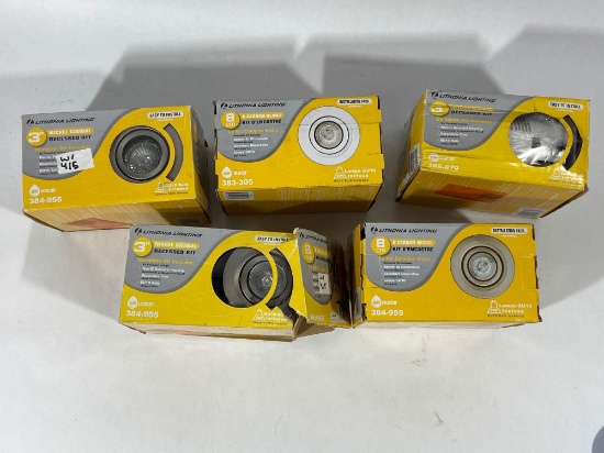 Lithonia Lighting 3in Nickel Gimbal Recessed Kit in Original Boxes