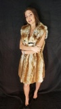 Curations Sleeveless Faux Fur Coat Size L