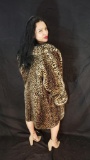 Monterey Fashions Leopard Print Trench Coat