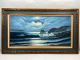 44x26in Framed Signed Original Oil on Canvas Painting by Lloyd Reasor