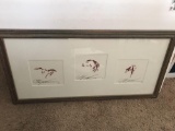 Signed and Numbered Horse Art Framed