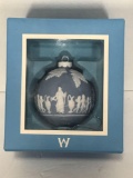 Wedgwood Blue White Christmas Ornament Original Box