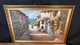 p. zeiter signed original painting villas
