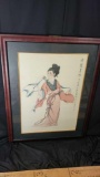japanese framed art ghiesha