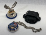 Harley Davidson Franklin Mint Statue & Pocket Watch w/ CoA