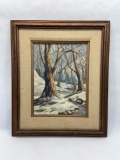 Framed Panel Painting Signed Mary C. Goodbody