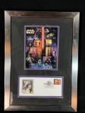 Framed Star Wars First Day Of Issue Stamps