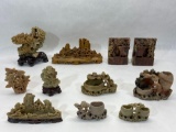 Carved Stone Sculptures, Asian Art, 11 Units