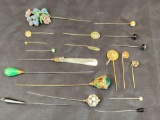 Vintage Hatpin Collection, Costume Jewelry, 19 Units