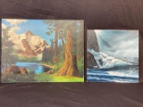 2 Signed Original Oil on Canvas Panel Paintings by Lloyd Reasor