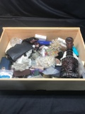Drawer Full of Costume Jewelry Paper Weights Glasses
