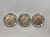 3 U.S. 1896-98 Morgan Silver Dollars