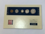 WWII Coin & Stamp Collection w/ CoA