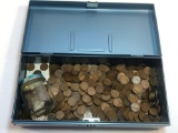 Lockbox Of Pennies & Coins